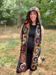 Earthy Spiral Hooded Scarf
