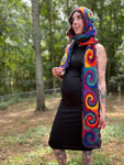 Rainbow Spiral Hooded Scarf