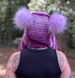 Purple Hooded Scarf