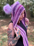 Purple Hooded Scarf