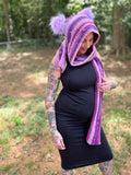 Purple Hooded Scarf