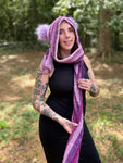 Purple Hooded Scarf