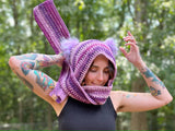 Purple Hooded Scarf