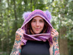 Purple Hooded Scarf