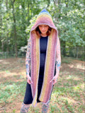 Sunset Rainbow Pixie Hooded Scarf