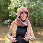 Pixie Hooded Scarf - Crochet Pattern