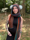 Marbled Pixie Hooded Scarf