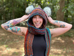 Marbled Pixie Hooded Scarf