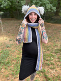 Rainbow Pixie Hooded Scarf