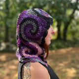 Purple and Black Spiral Balaclava