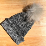 Gray Merle Knit Hats