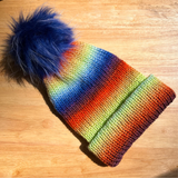 Bold Rainbow Knit Hats