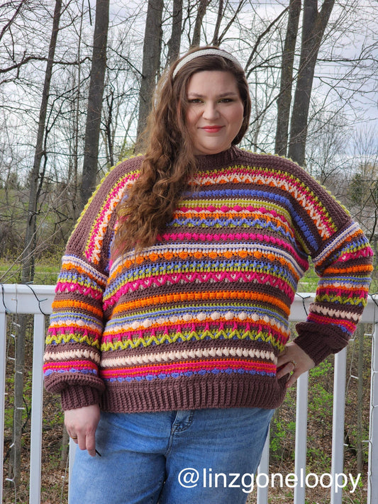 Crochet Sweater Pattern // Fable Pullover // 10 sizes XXS-5X