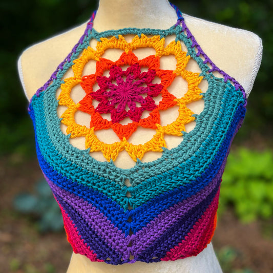 Mandala Crop Top - M