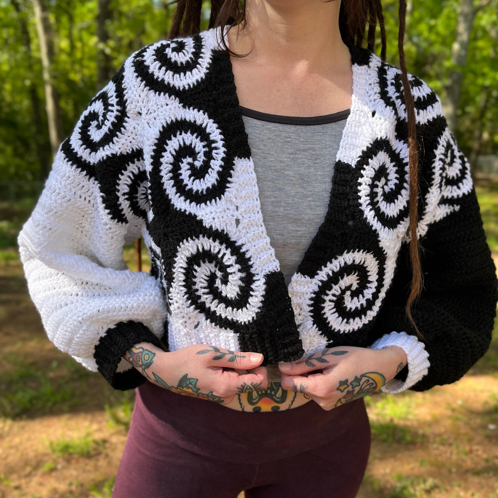 Spiral Out Cardigan Pattern – Of Mars Crochet