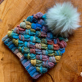 Harlequin Puff Stitch Beanie Crochet Pattern