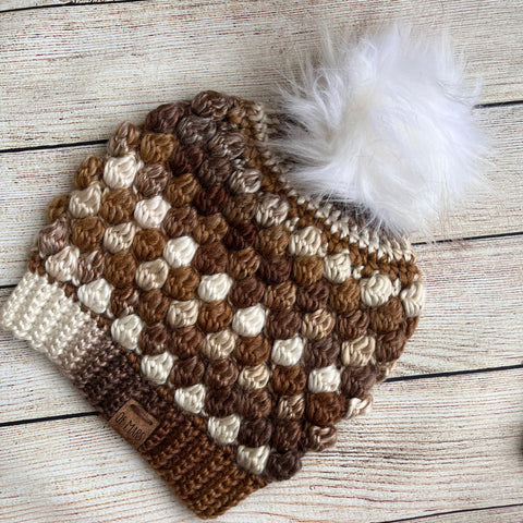 Latte Oops! All Bobbles Beanie