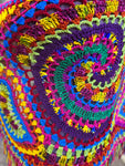 Crazy Rainbow Freeform Crochet Shawl