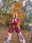 Flower Power Fingerless Mitts Crochet Pattern