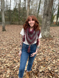 Rust Ombre Chunky Tassel Scarf
