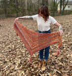 Orange Sherbet Chunky Tassel Scarf