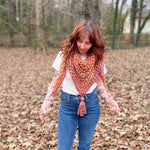 Orange Sherbet Chunky Tassel Scarf