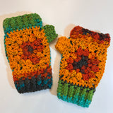 Flower Power Fingerless Mitts
