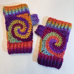 Spiral Fingerless Gloves Crochet Pattern