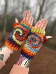 Spiral Fingerless Gloves Crochet Pattern