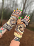 Spiral Fingerless Gloves Crochet Pattern