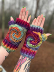 Spiral Fingerless Gloves Crochet Pattern