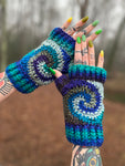 Lagoon Swirl Fingerless Gloves