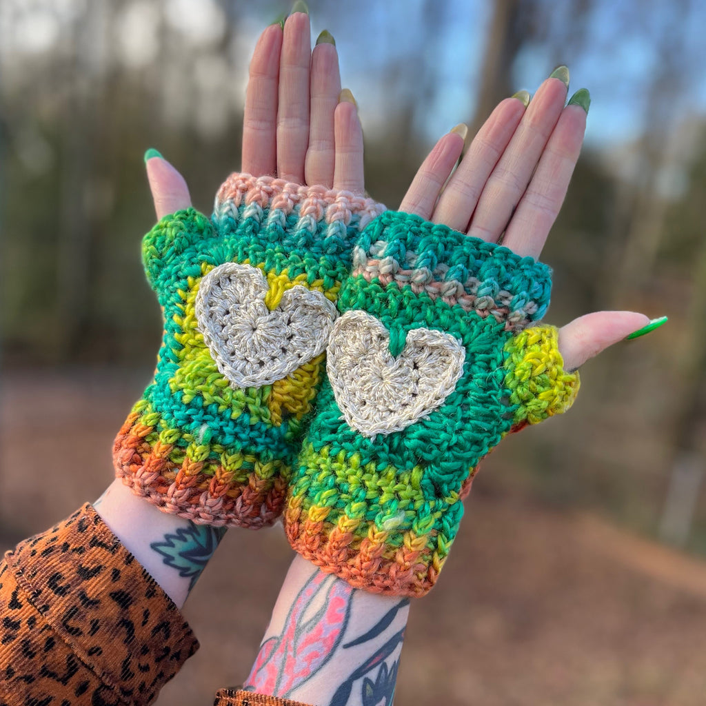 Spiral Fingerless Gloves Crochet Pattern – Of Mars Crochet