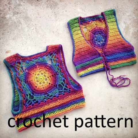 Luna Mandala Vest - Crochet Pattern
