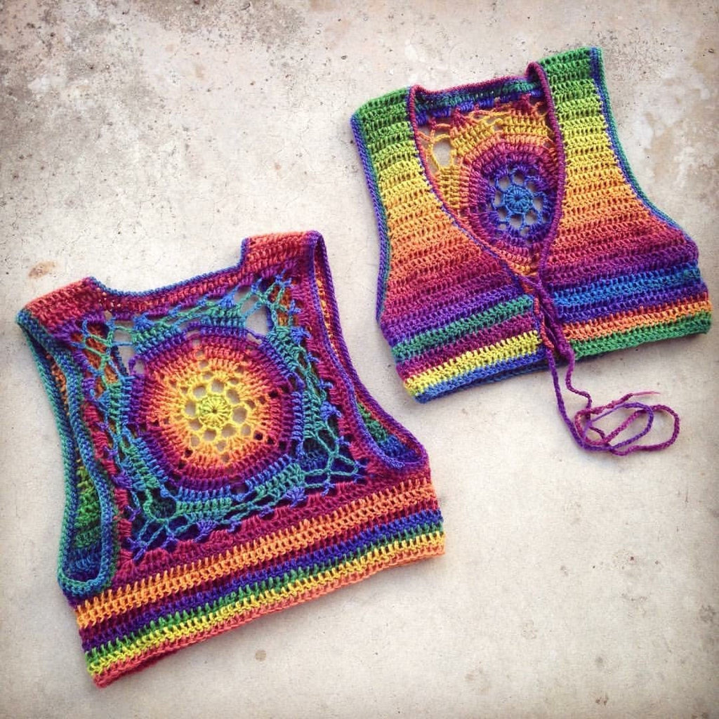 Free crochet mandala deals vest pattern