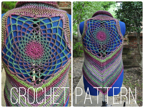 Dreamcatcher Mandala Vest - Crochet Pattern